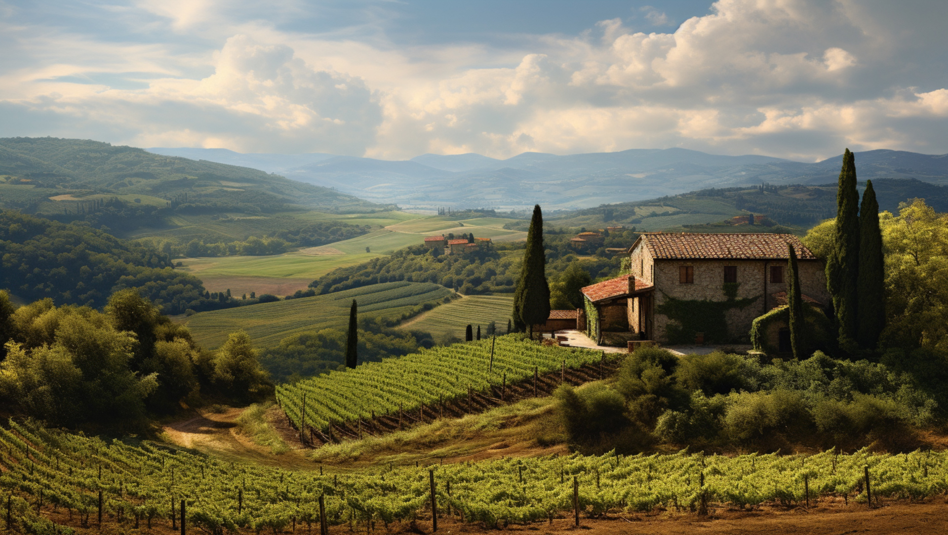 Tuscan landscape, Hotel La Magione